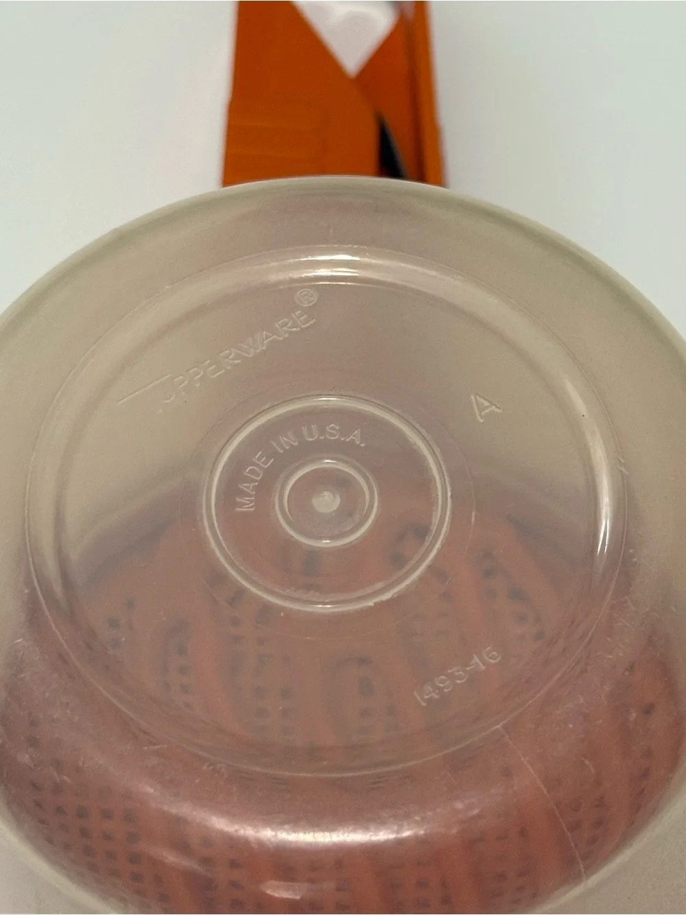 Vintage TUPPERWARE Orange Sifter 